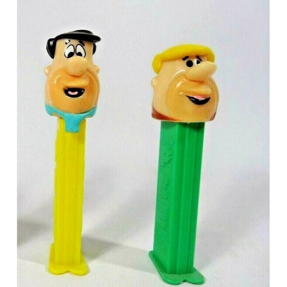 Flintstones Gang Pez Dispensers Fred Pebbles Barney Rubble Dino 4-Pk VTG 90's - Picture 3 of 3